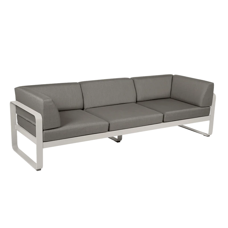 Gartensofa BELLEVIE - 3-Sitzer mit Seitenkissen