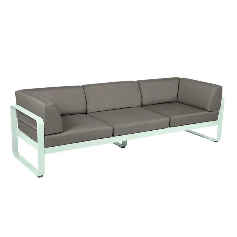 Gartensofa BELLEVIE - 3-Sitzer mit Seitenkissen