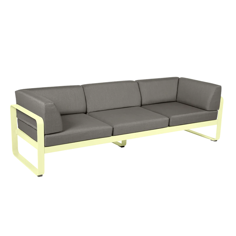 Gartensofa BELLEVIE - 3-Sitzer mit Seitenkissen