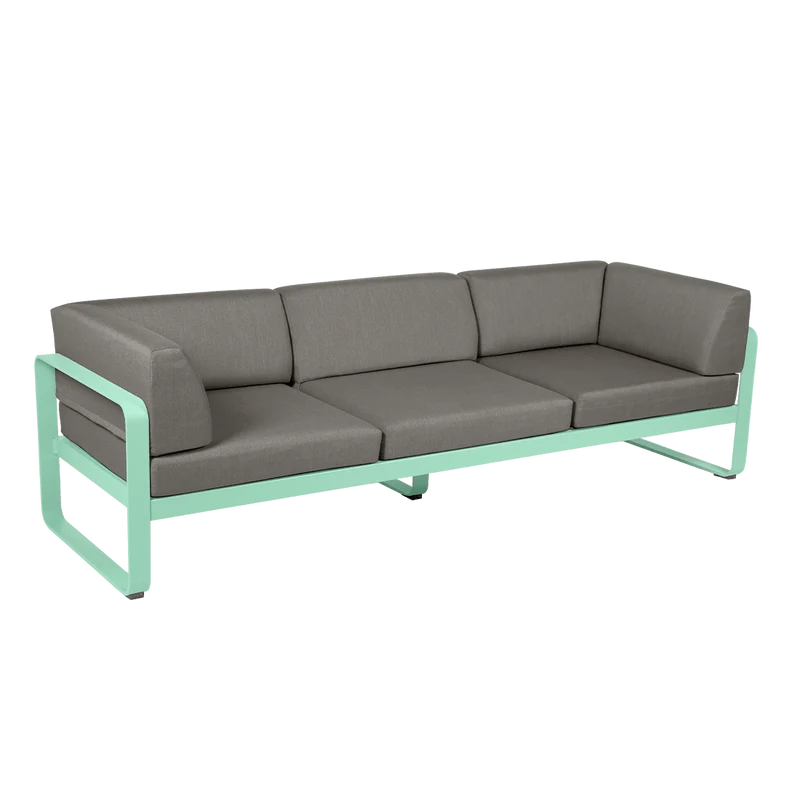 Gartensofa BELLEVIE - 3-Sitzer mit Seitenkissen