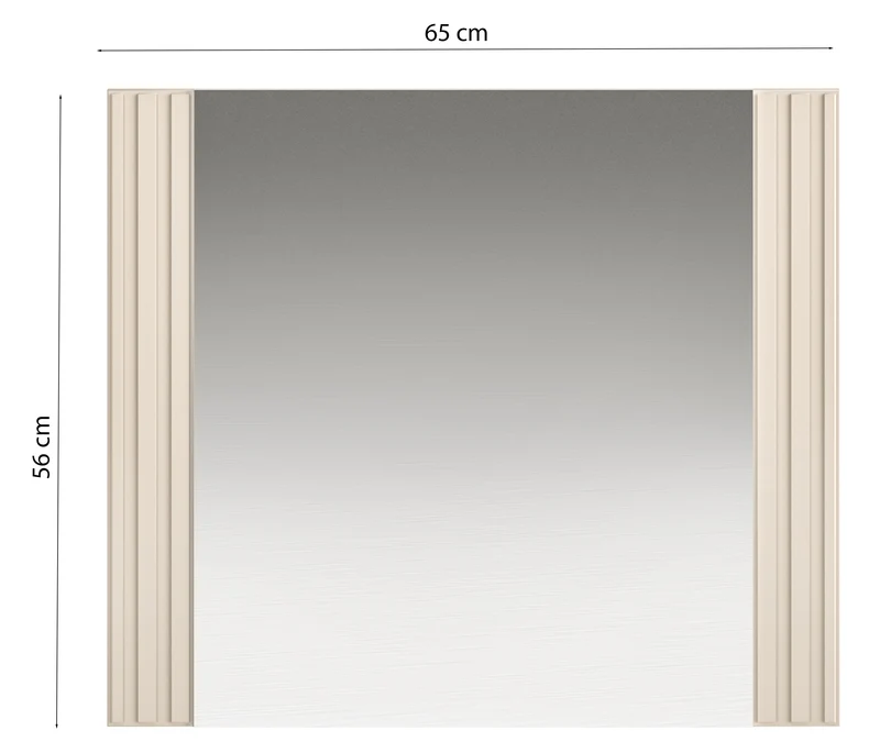 Wandspiegel Caletto 56x65 cm dekorative beige Lamellen