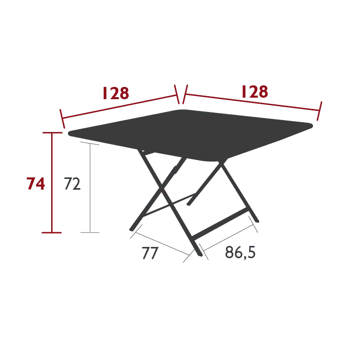 Gartentisch CARACTERE - 128x128