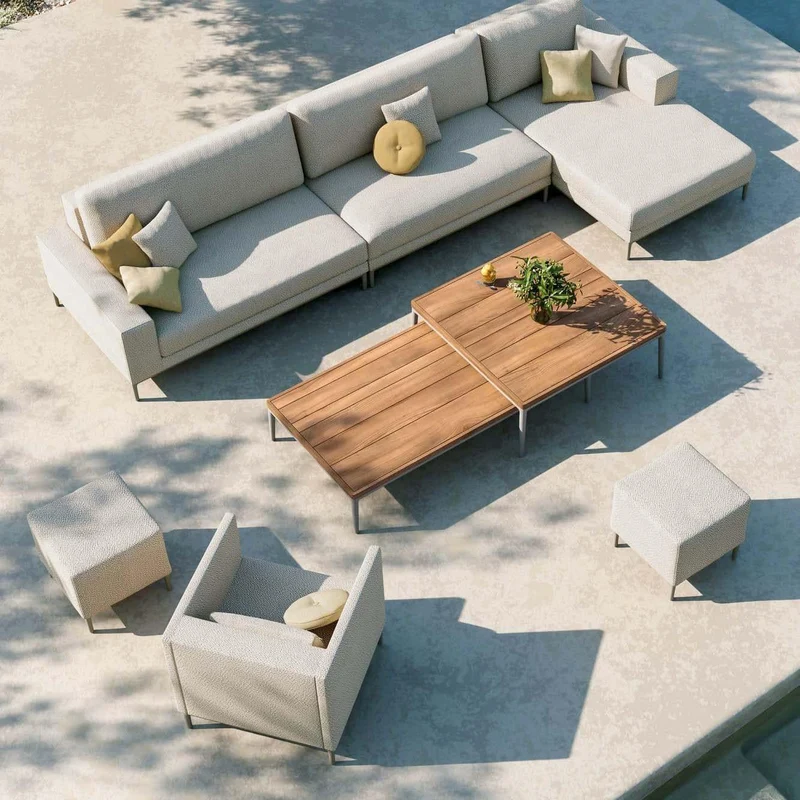 Loungetisch ZENDO SENSE Flint - 96x96x25