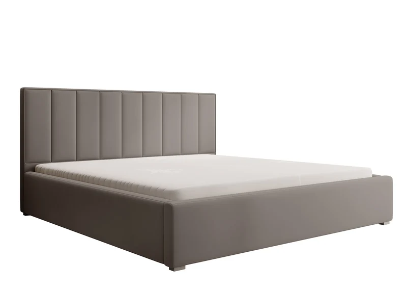 Polsterbett 160x200 cm Rinus mit Stauraum, beige aus hydrophobem Stoff