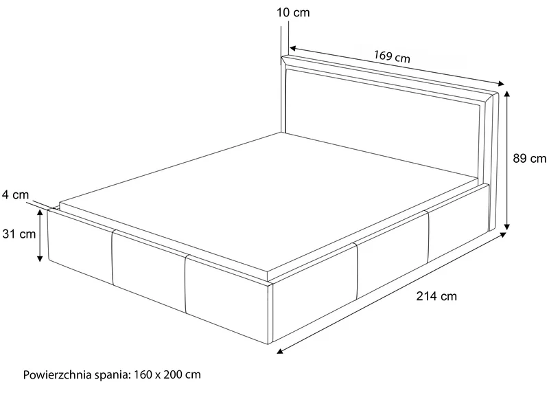 Gepolstertes Bett 160x200 cm Soave mit Stauraum und Metallrahmen, navyblauer Samt