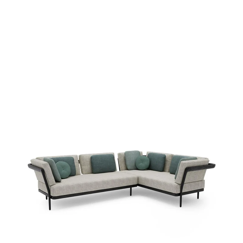 Loungekonzept 6 FLOWS - Black/Teak Nero
