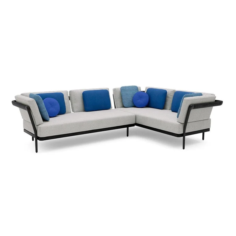 Loungekonzept 6 FLOWS - Black/Teak Nero