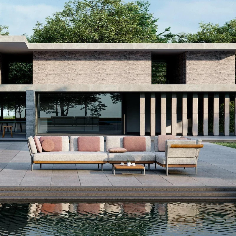Loungekonzept 5 FLOWS - Flint/Teak