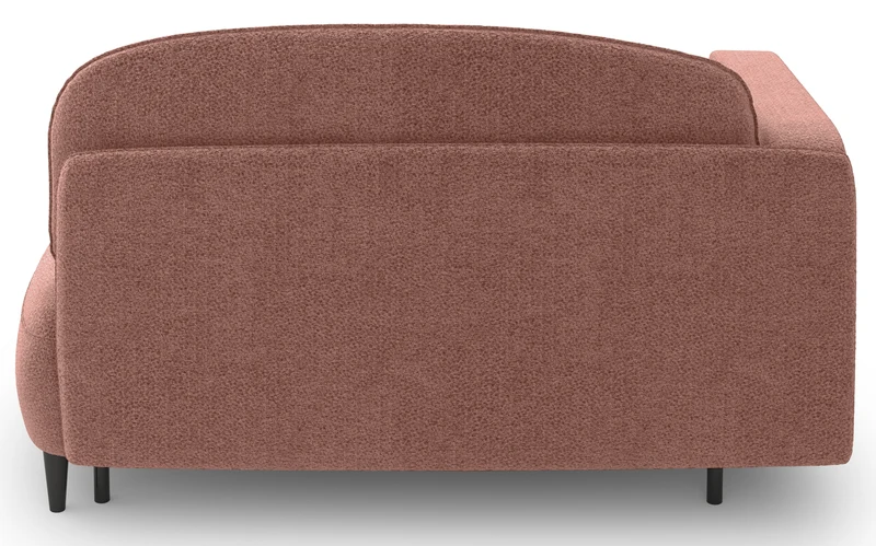 Pinkio rechtsseitige Klapp-Liege mit Stauraum, rosa Chenille