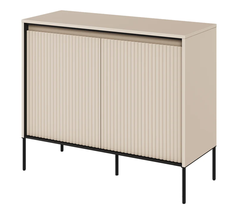Zweiturige Kommode Trend 98 cm mit LED Beige