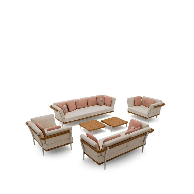 Loungekonzept 4 FLOWS - Flint/Teak