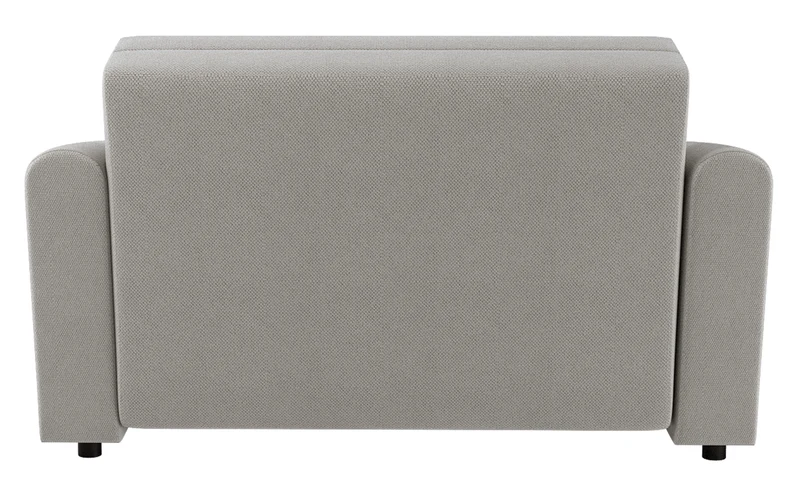 Zweisitziges ausziehbares Sofa Stevio 150 cm mit Stauraum, grau-beiger hydrophober Chenillestoff