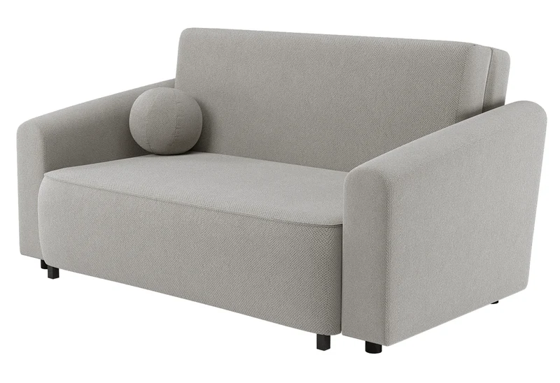 Zweisitziges ausklappbares Sofa Stevio 170 cm mit Stauraum, grau-beige, hydrophobes Chenille