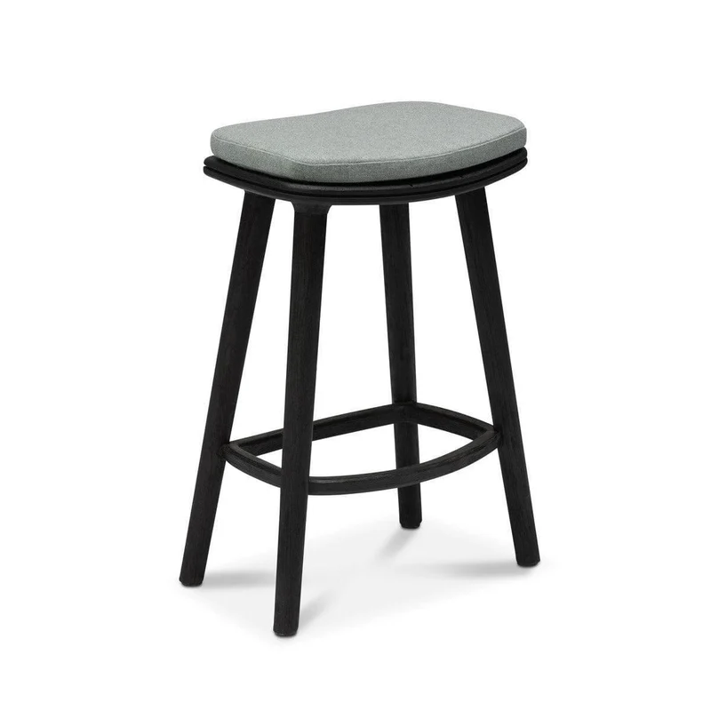 Gartenhocker SOLID Teak Nero - H61