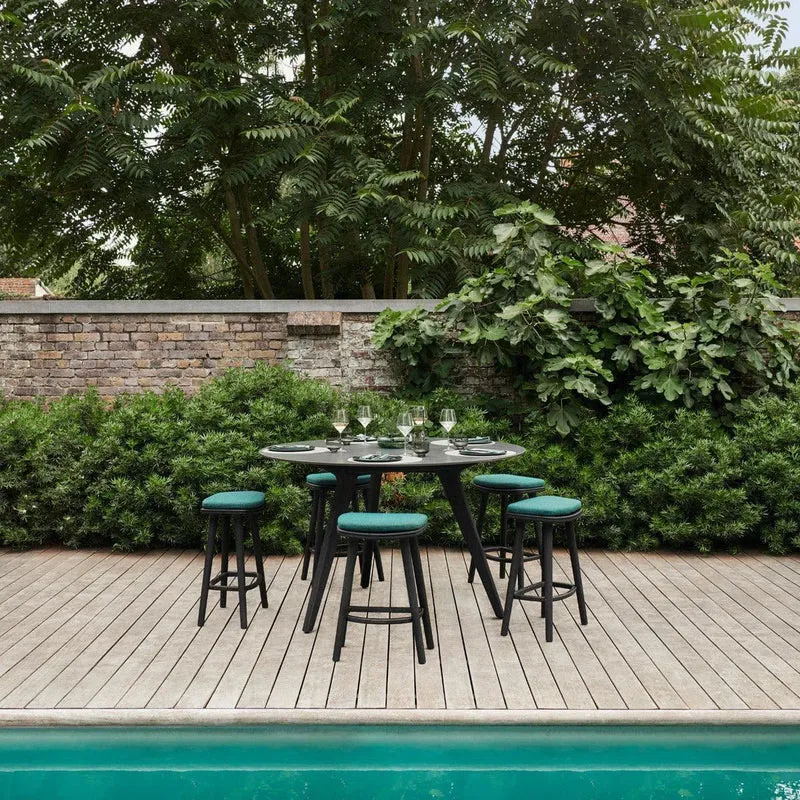 Gartenhocker SOLID Teak Nero - H61