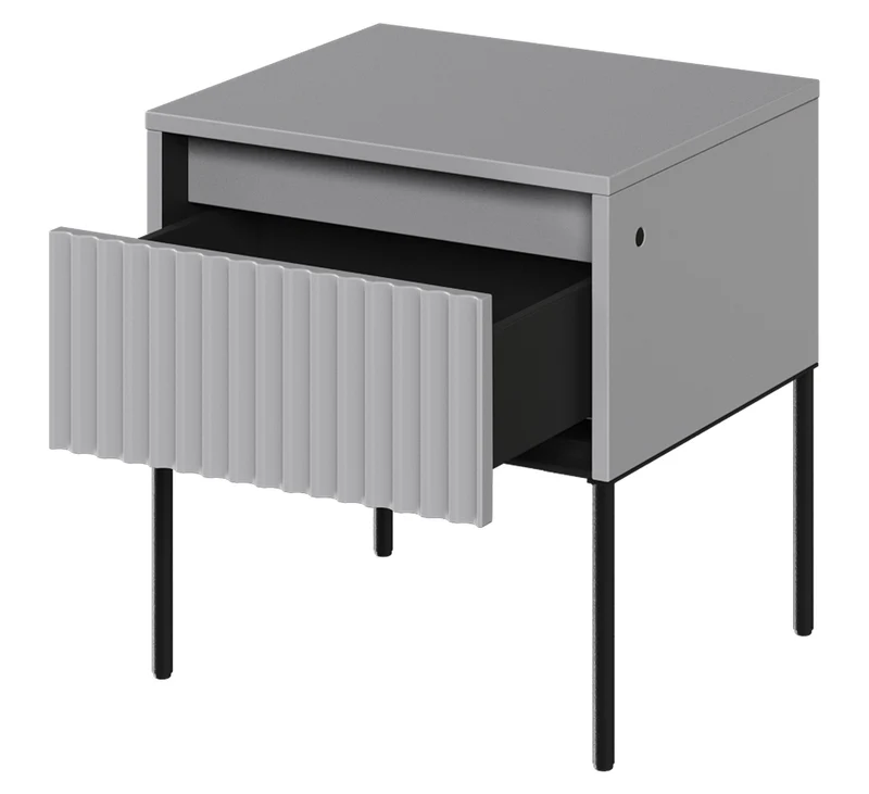 Nachttisch Trend 46 cm mit LED Grau