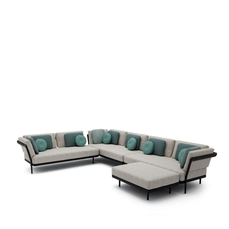 Loungekonzept 10 FLOWS - Black/Teak Nero