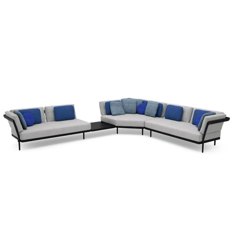 Loungekonzept 1 FLOWS - Black/Teak Nero