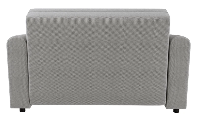 Zweisitziges ausziehbares Sofa Stevio 150 cm mit Stauraum, grauer hydrophober Chenille-Stoff