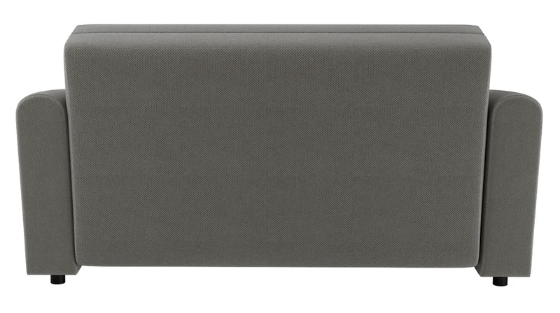 Zweisitziges ausklappbares Sofa Stevio 170 cm mit Stauraum, dunkelgrauer hydrophober Chenillebezug