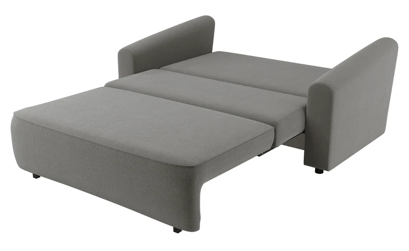 Zweisitziges ausklappbares Sofa Stevio 170 cm mit Stauraum, dunkelgrauer hydrophober Chenillebezug
