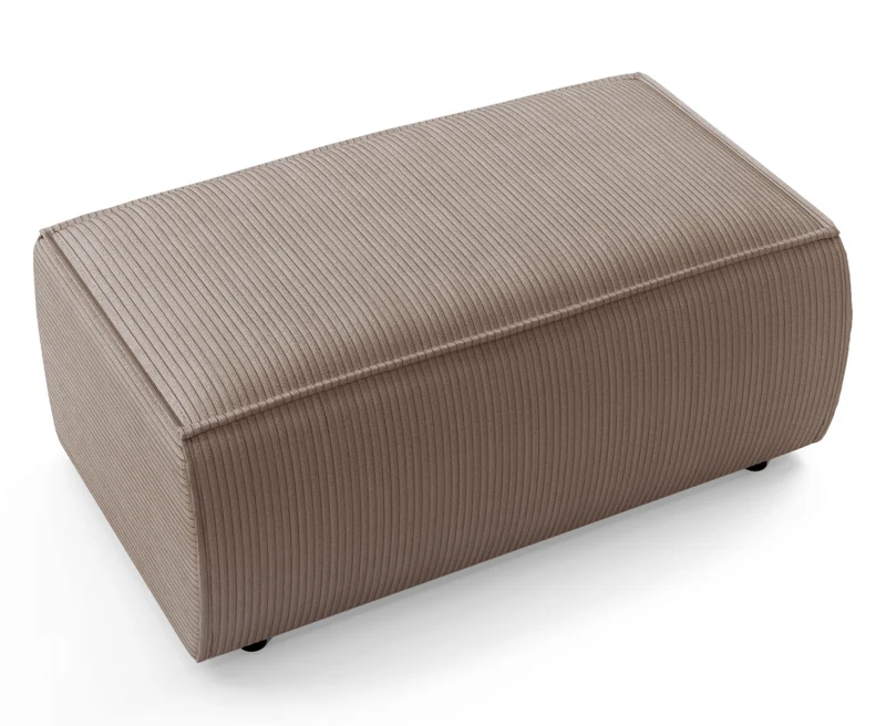 Beiger Cord-Pouf Farese