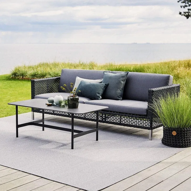 Couchtisch TWIST Lavagrau - 93x53