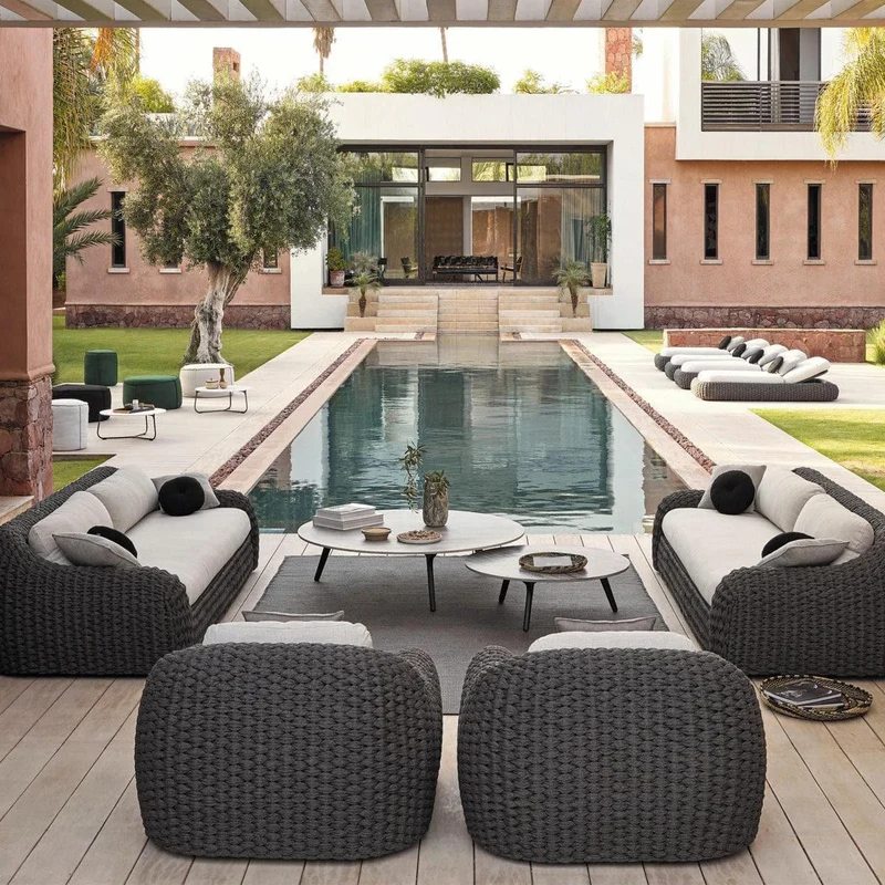 Gartensofa KOBO 3-Sitzer Sofa - Anthracite