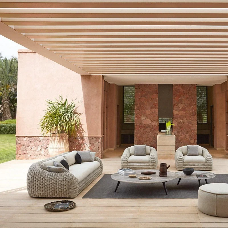 Gartensofa KOBO 3-Sitzer Sofa - Pepper