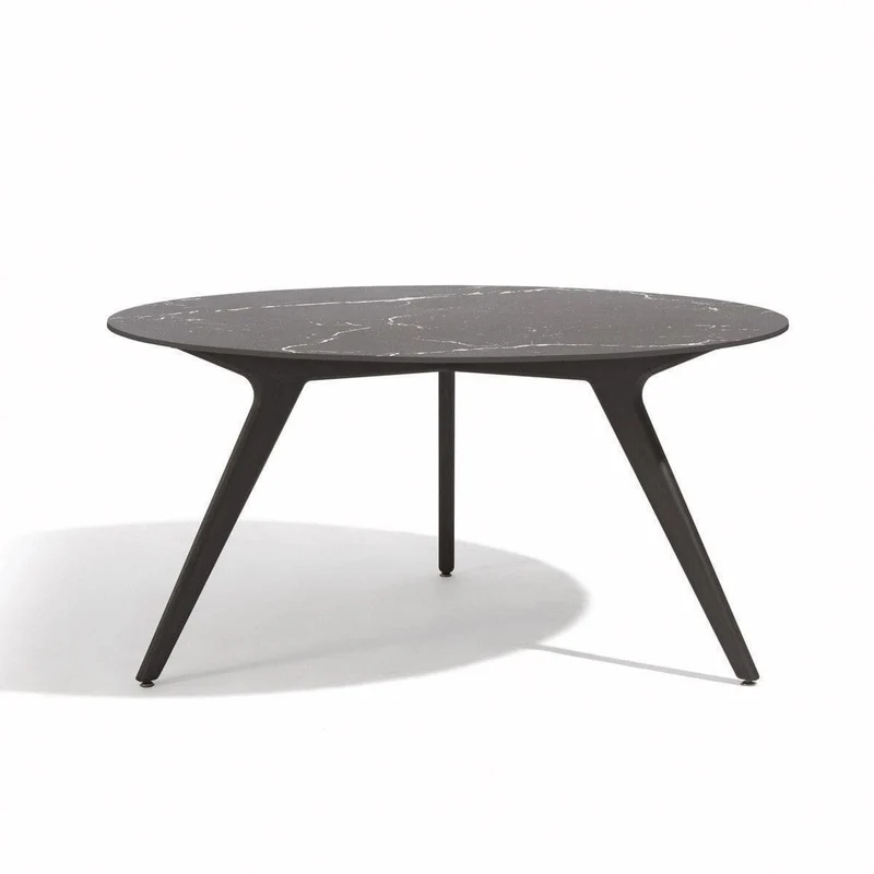 Gartentisch TORSA Teak Nero - Ø148