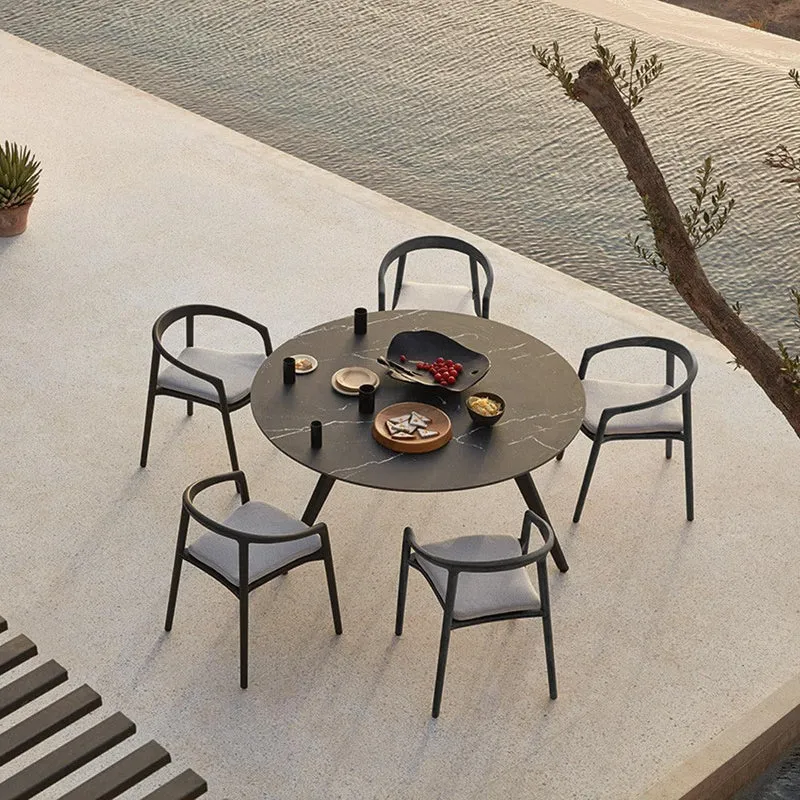 Gartentisch TORSA Teak Nero - Ø148