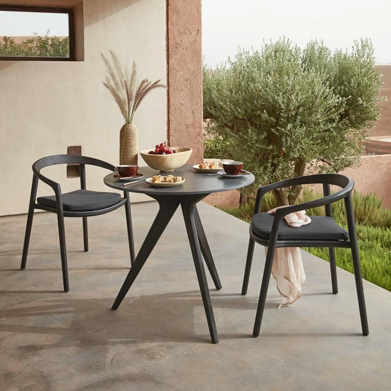Bartisch TORSA Teak Nero - Ø100