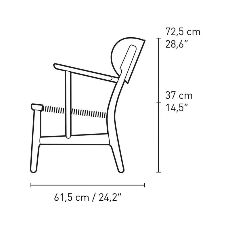 Sessel CH22 - Nussbaum