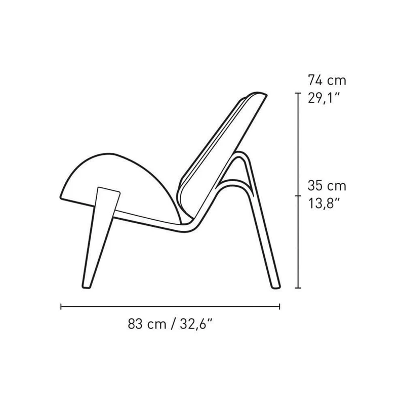 Sessel CH07 - Nussbaum lackiert
