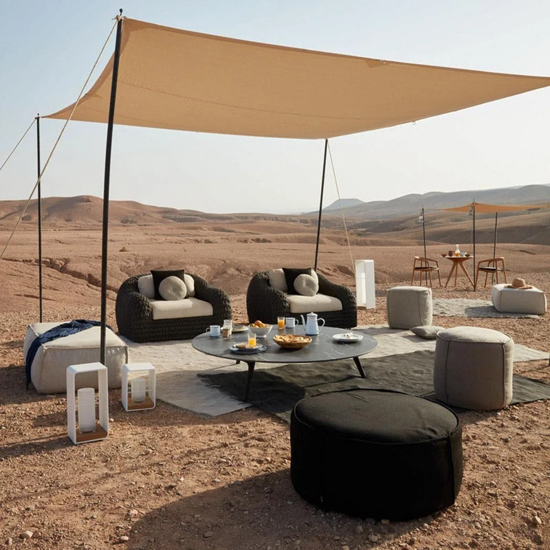 Loungetisch TORSA Teak Nero - Ø148