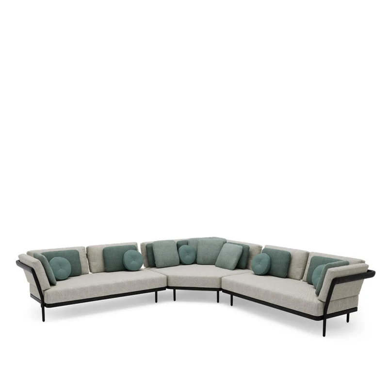 Loungekonzept 9 FLOWS - Black/Teak Nero