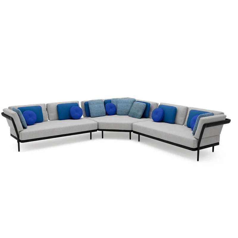 Loungekonzept 9 FLOWS - Black/Teak Nero