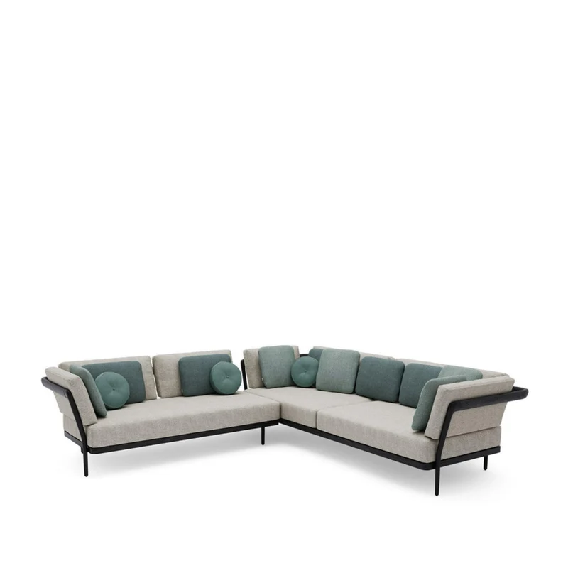 Loungekonzept 8 FLOWS - Black/Teak Nero