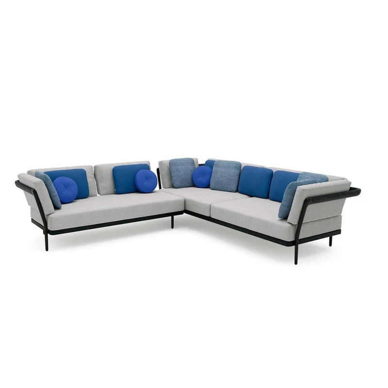 Loungekonzept 8 FLOWS - Black/Teak Nero