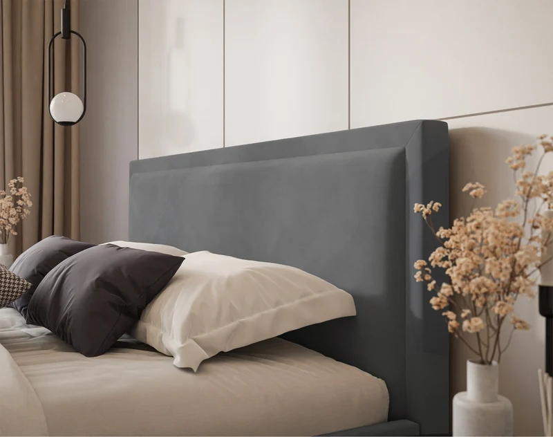 Polsterbett 180x200 cm Soave mit Stauraum und Metallrahmen, Stahlvelours