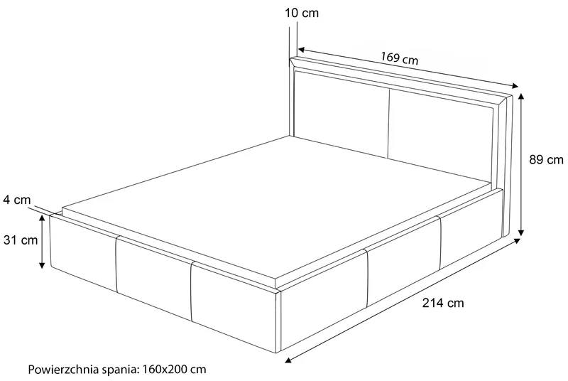 Gepolstertes Bett 160x200 cm Soave II mit Stauraum und Metallrahmen, dunkelblauer Samt