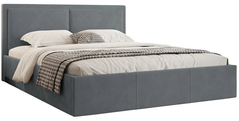 Polsterbett 140x200 cm Soave II mit Stauraum und Metallrahmen, Stahlvelours
