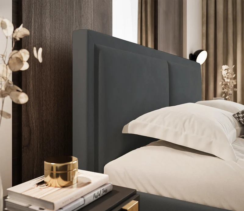 Polsterbett 140x200 cm Soave II mit Stauraum und Metallrahmen, Stahlvelours