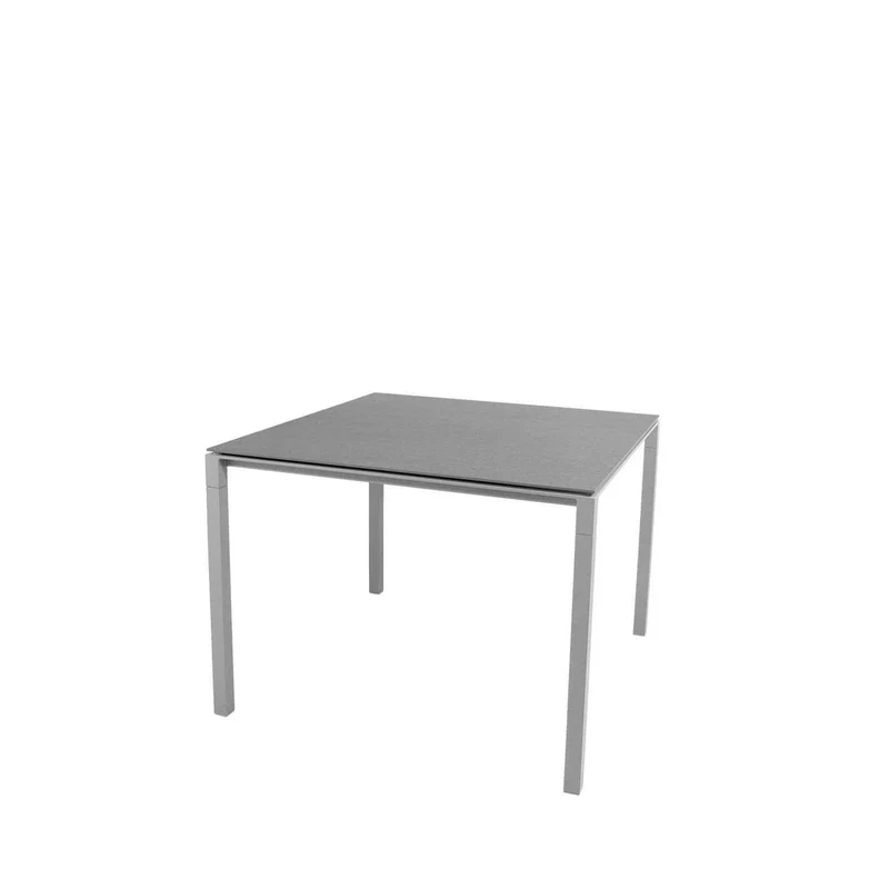 Esstisch PURE Hellgrau 100x100