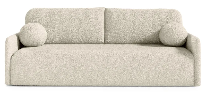 Ausziehbares Sofa Glove mit Bettkasten, beige Bouclé