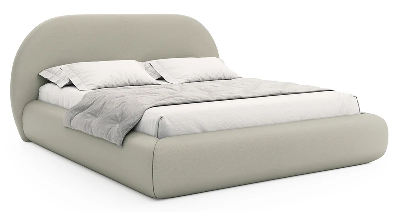 Polsterbett 180x200 cm Buvio hellbeige Chenille