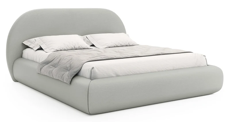 Polsterbett 180x200 cm Buvio in grau-beige Chenille