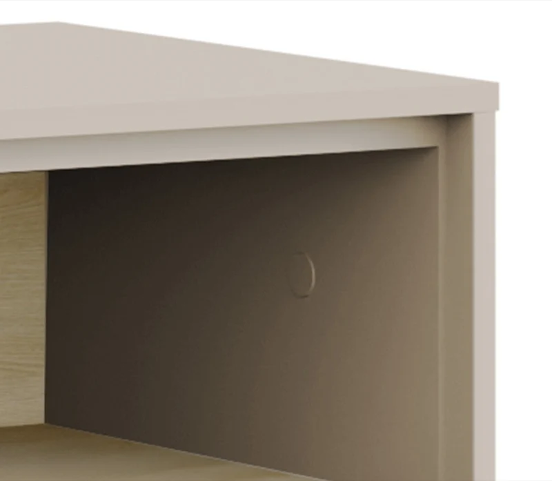 Zweiturige Kommode Distria mit Schubladen, 156 cm, Kaschmir/Vicenza-Eiche