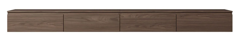 Hängender RTV-Schrank Bemmi 300 cm Wisconsin-Nussbaum