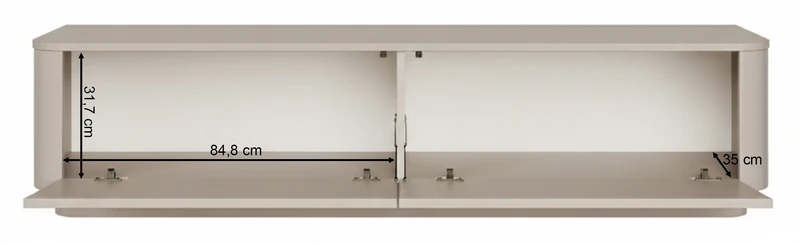 TV-Schrank Luvio hängend-stehend 175 cm Kaschmir